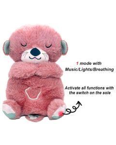 Breathing Bear Peluche Lontra Calmante - Sensazione Grembo Materno Rosa