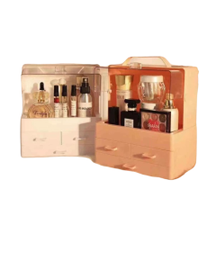 Organizer per Cosmetici a 3 Cassetti -Maniglia Antipolvere- Espositore Makeup