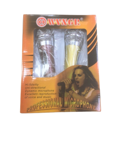 Microfono wireless e con cavo filo 2 in 1 per registrare karaoke cantare 66k WVNCR