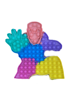 Push Pop Bubble , Giocattolo  Antistress color arcobaleno iron man 