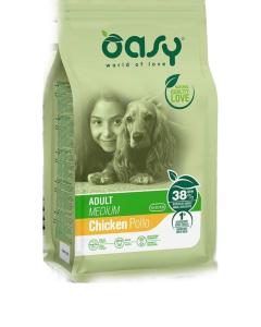 Oasy Alimento Secco per Cani adulti di tagli amedia  3Kg - Mangimi Secchi per Cani