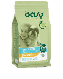 Oasy Alimento Secco per Cani cuccioli e giovani di taglia piccola  3Kg - Mangimi Secchi per Cani