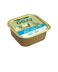 Oasy Delizioso Patè Ricco di pesce cibo umido per cani adulti  150g