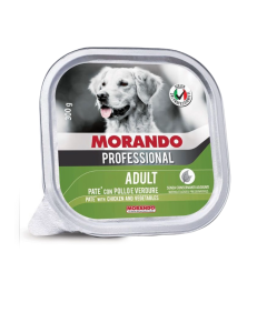 Morando Cibo umido per cani - professional pollo e verdure da 300 gr in vaschetta