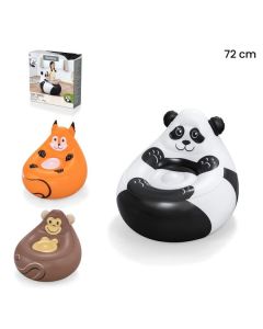 Poltroncina poltrona gonfiabile design animali panda scimmia volpe 72 cm 