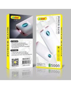 Power Bank Portatile 5000mah Con Torcia A Led 2 Porte Usb Ricarica Veloce Q-T69
