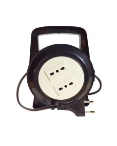 10 Mt metri prolunga cavo elettrico avvolgicavo avvolgibile 2 prese