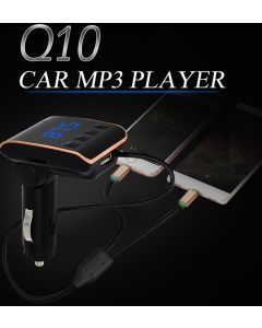 Q10 Auto Lettore Mp3 FM Trasmettitore Vivavoce Bluetooth Kit per Auto 