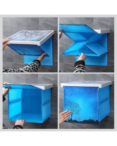 Contenitore pieghevole per bagno doccia murale scatola portaoggetti organizer salvaspazio in tessuto asciutto appendiabiti a parete per bagno cesto portabiancheria
