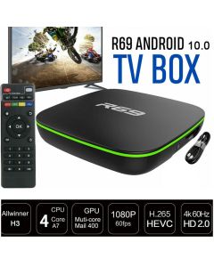 Tv Box Android 10.0 Iptv 4k Full Hd 1080p 4gb 64gb Ram Smart Decoder Wifi