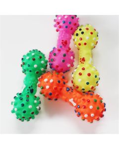 Giocattolo da masticare per cani giocattolo in gomma morbida a forma di osso