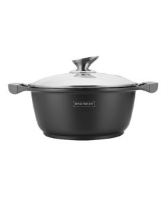 Pentola pirofila in alluminio marmo 28 cm 5.7L antiaderente coperchio RL-BS28ML