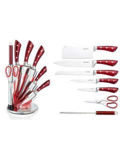 Set di coltelli in acciaio inossidabile 8 pezzi - royalty line rl-kss804