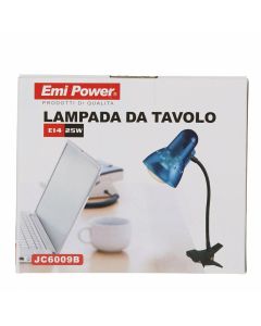 Lampada da scrivania 25w con attacco E14  corpo semitrasparente 