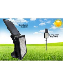 Picchetto Giardino Solare Lampada Esterna Led Applique Luce Fredda TE-B0388