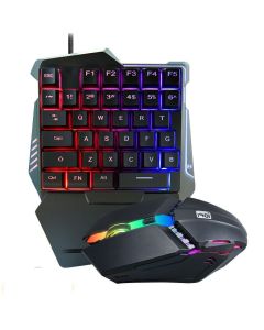 One hand keyboard tastiera e mouse da gioco g506 usb pro gaming colore luci rgb