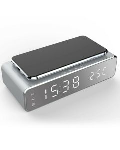 Radio sveglia ricarica rapida Wireless USB Digital LED scrivania sveglia