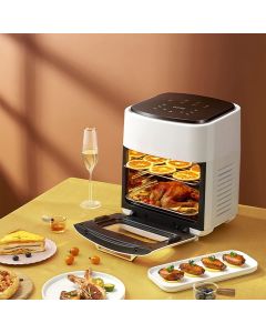 Friggitrice ad aria calda 15 litri 1400w senza olio touch screen lcd