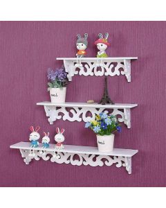 3x mensole shabby portalibri scaffali decorativi mobili pensili da parete nuovo