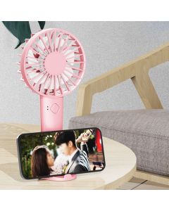 Ventilatore portatile 2000mah usb da tavolo ricaricabile con supporto per telefono cellulare