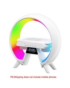 Lampada Altoparlante 3 in 1  bluetooth luce led con orologio caricabatterie wireless audio
