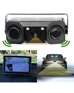 Telecamera Retromarcia Con Sensore Di Parcheggio 2 Led Angolo 170° Notturna