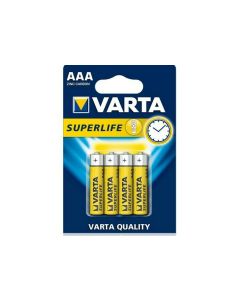 Batteria Pila Varta Zinco Carbone Ministilo Blister 4 Pz. Superlife Lunga Durata
