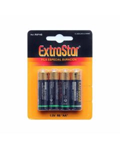 4 Batterie Pile Extrastar Stilo Aa R6 1,5v 860 Mah Lunga Durata Pila Batteria