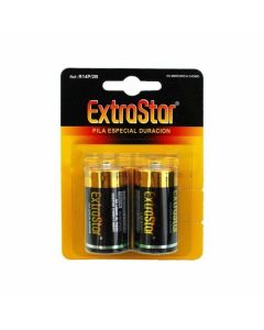 Batterie Pile Extrastar 1/2 Mezza Torcia R14p/2b 1,5v Batteria Pila Blister