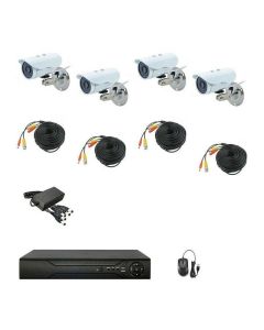 Kit 4 Telecamere Videosorveglianza Ahd Ip Cloud Dvr 4 Canali Hd Infrarossi 5g