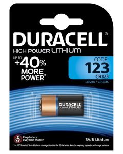 Batteria Duracell 123 A 3V Litio confezione da 1 pila