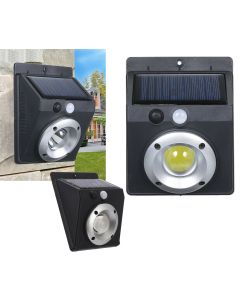 Faretto Luce Led Cob Pannello Solare Ricaricabile Sensore Di Movimento Pir