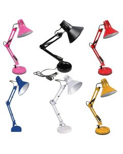 Lampada da scrivania braccio snodabile luce da tavolo base e morsetto incluso