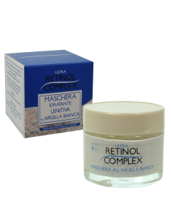 Retinol complex ultra maschera viso idratante pelle lenitiva argilla bianca