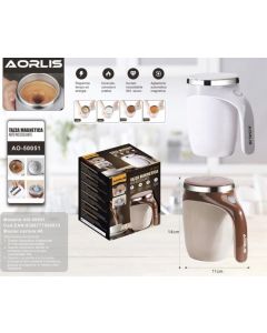 Tazza  Aorlis  AO- 50051 da caffè con agitazione magnetica automatica automiscelante per caffè latte cioccolata calda al cacao