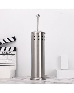 Scopino toilette quadrato in acciaio inox foro tondo con coperchio per bagno