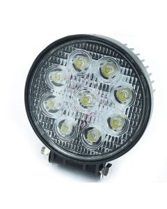 Faro Supplementare Profondità Auto Fuoristrada 12v Tondo 9 Led 27w 6000k Watt