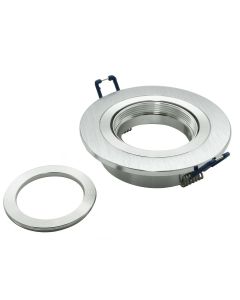 Porta faretto incasso orientabile tondo satinato GU10 foro 8 cm