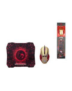 Tappetino Gaming 28x24 Cm + Mouse Per Con Cavo 2400dpi KIT- Marvo M416-2