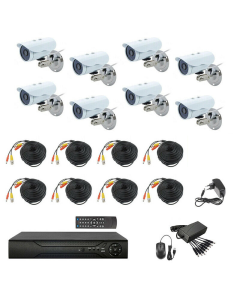 Kit Videosorveglianza Ahd Ip Cloud Dvr 8 Canali 8 Telecamere Hd Ir 2 Mpx