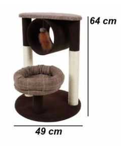 Tira Graffi 2 Alberi Per Gatti Robusto 2 Basi Per Il Riposo Tunnel Gioco
