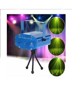 Proiettore mini laser effetto luci verde e rosso per natale discoteca dj locali