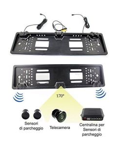 Portatarga con telecamera ntsc e sensori di parcheggio retrocamera porta targa c