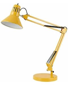 Lampada da scrivania braccio snodabile luce da tavolo base e morsetto incluso-Lampada gialla