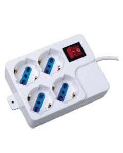Multipresa Da Tavolo 4 Posizioni Bipasso Schuko Con Interruttore 250v
