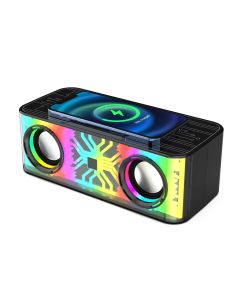 Altoparlante bluetooth portatile con caricabatterie rapido wireless subwoofer stereo esterno soundbar bass music player altoparlante