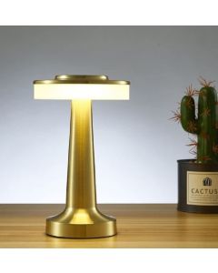 Lampada da tavolo effetto oro ricaricabile usb lume luce calda per bar locali