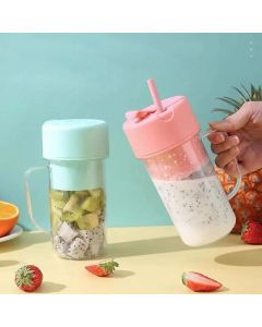 Frullatore Portatile Elettrico con 8 Lame in Acciaio – Ricaricabile USB, Spremiagrumi e Mixer da Viaggio