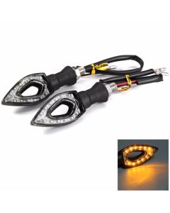 Coppia indicatore di direzione a 12 led forma di freccia punta per moto scooter