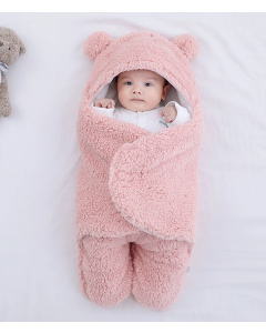 Coperta Teddy Bear Baby Blanket Fluffikins - Morbidezza e Calore per il Tuo Piccolo Rosa